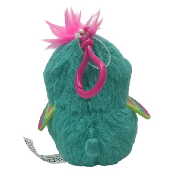 Hatchimals Bird Plush 3'' Keychain Backpack Clip Stuffed Animal Teal Green Pink - Picture 5 of 8